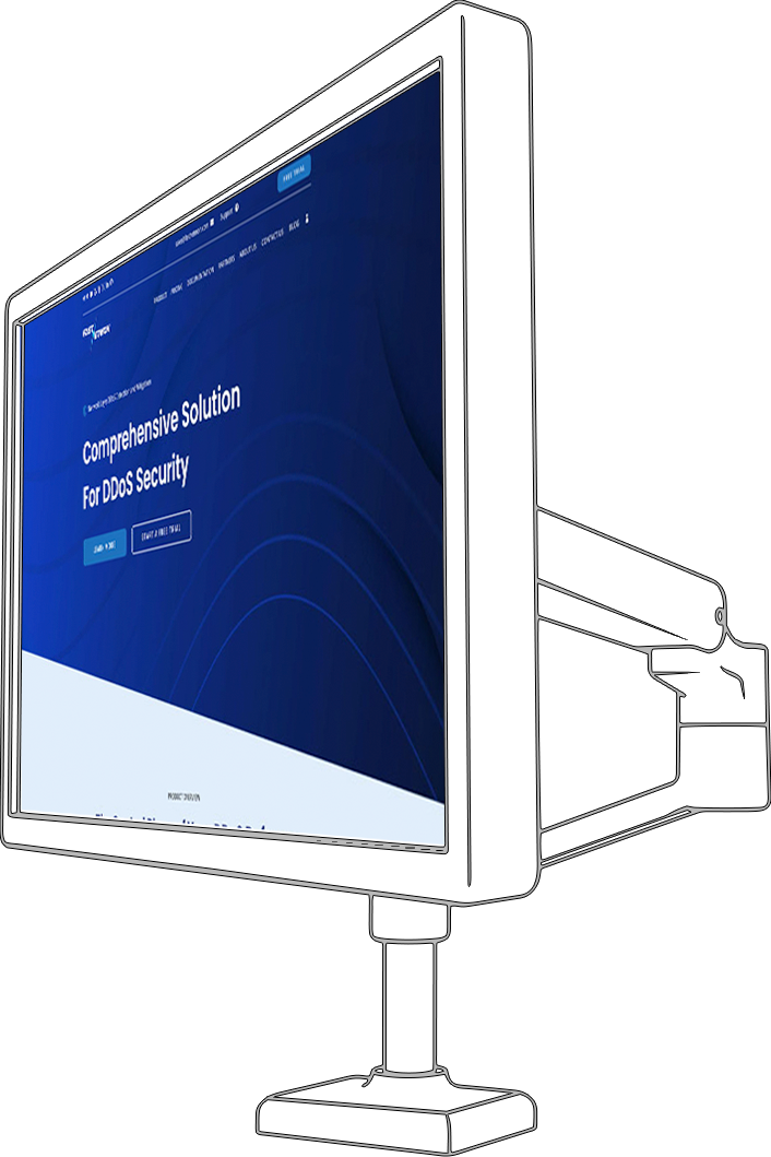 FastNetMon website shown on a monitor