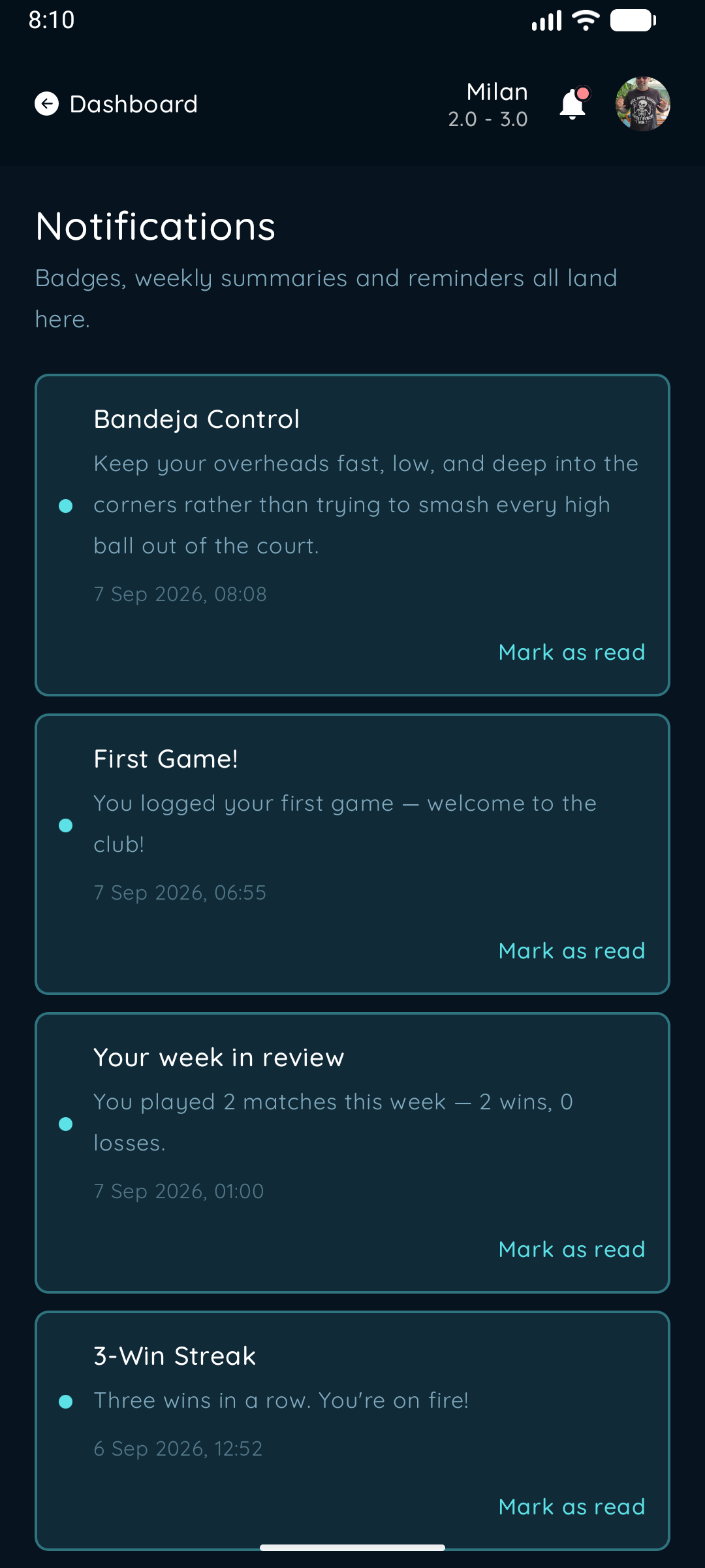 PointSyn notifications